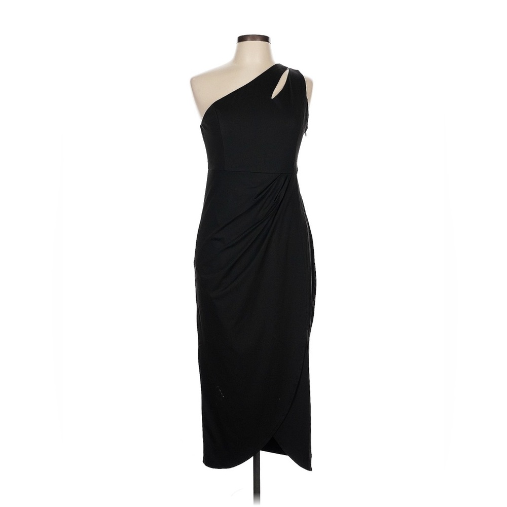 Zalalus- Elegant Black One-Shoulder Cocktail Dress